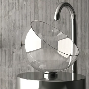 MOON - Countertop single crystal washbasin by Glass Design - view 3